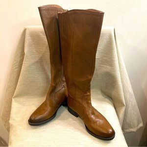 SARTO BY FRANCO SARTO Sz 6 Leather Zipper At Back Comfort  Knee High Boots